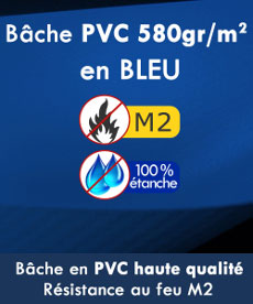 tente pliante Alu avec bâche PVC 580g/m² certifiée M1 et 100% étanche 