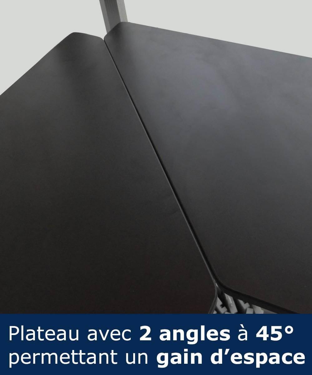 Plateau en bois stratifié noir de la table comptoir France-barnums.com
