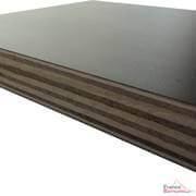 Table-comptoir pliante en aluminium anodisé et plateau en bois