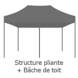 Barnum ACIER SEMI PRO de 3x6m est livré avec sa structure pliante et sa bâche de toit (offert).